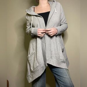 Polo Ralph Lauren Grey Cardigan size Large with Hood and Pockets